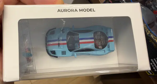 Aurora Model Ferrari F40 Diecast Model Araba 1/64 (1:64) – Açık Mavi, Figürlü, galeri fotoğrafı 2