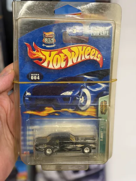Hot Wheels 2003 Treasure Hunt '68 Mercury Cougar siyah 1/64 diecast, kartında, galeri fotoğrafı 1