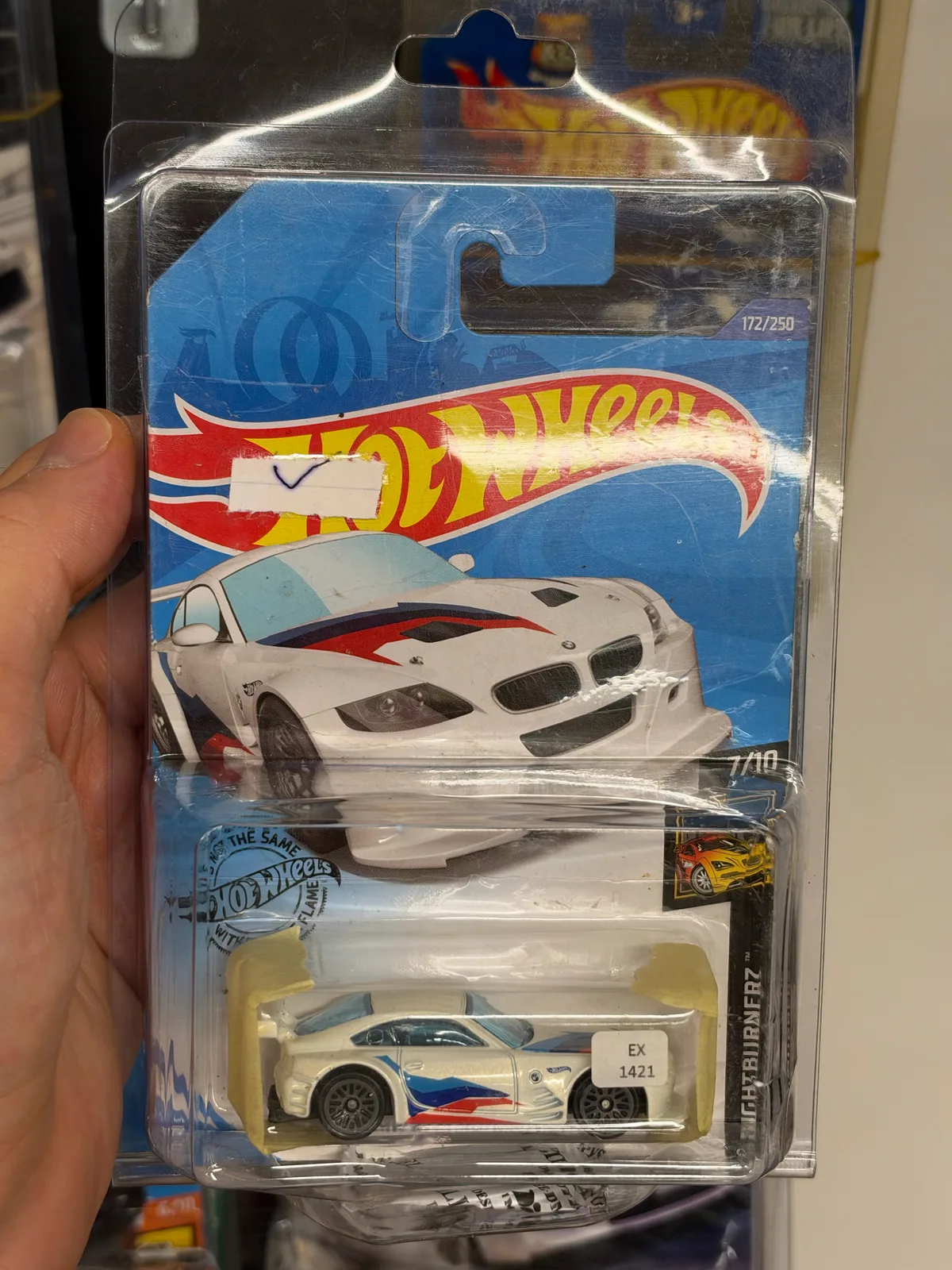 Hot Wheels BMW Z4 M Motorsport beyaz 1/64 diecast, kartında