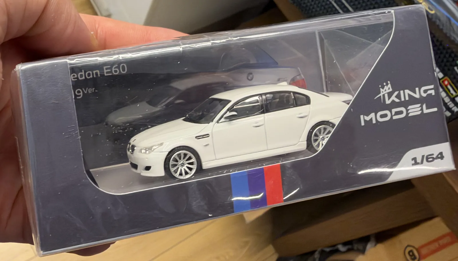 King Model BMW M5 Sedan E60 Diecast Model Araba 1/64 (1:64) – Beyaz